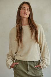 Oversized Cream Knit Sweater