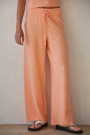 Peach Cotton Pants