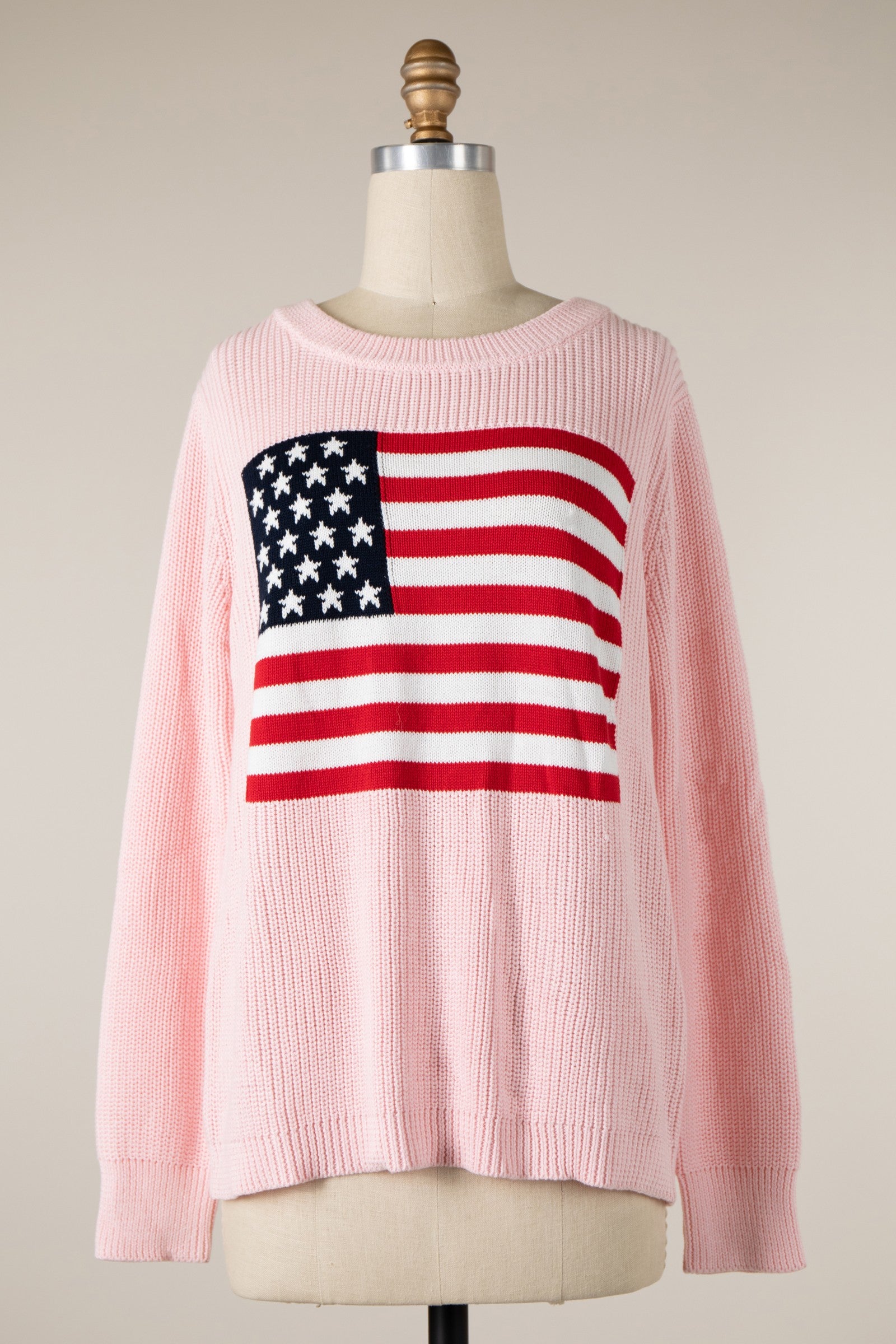 Pink Flag Knit Sweater