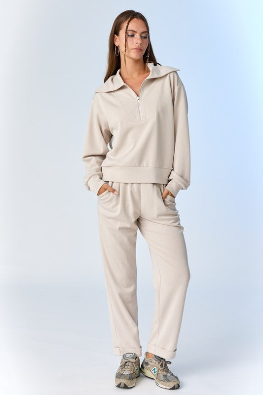 Stone Half Zip Pullover/Pants Set