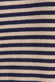 Navy & Taupe Stripe Sweater & Pants Set