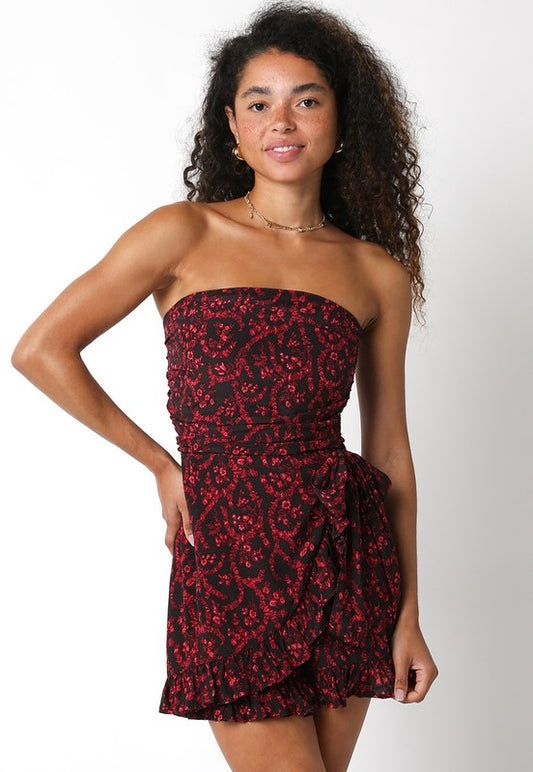 Red & Black Audrey Romper