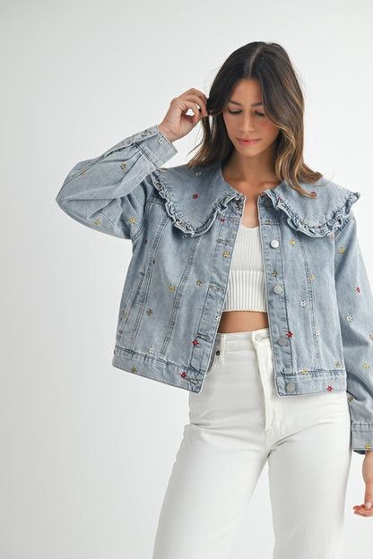 Denim Embroidered Jacket