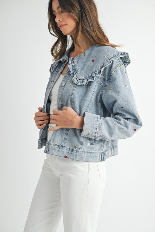 Denim Embroidered Jacket