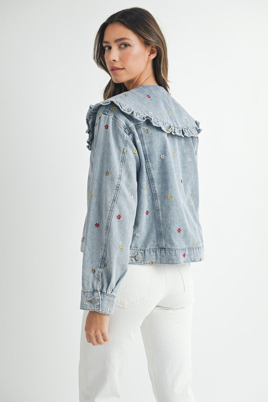 Denim Embroidered Jacket