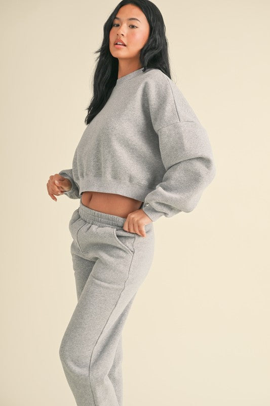 Grey Fleece Crewneck