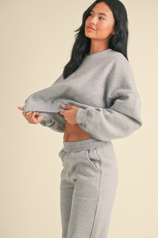 Grey Fleece Crewneck