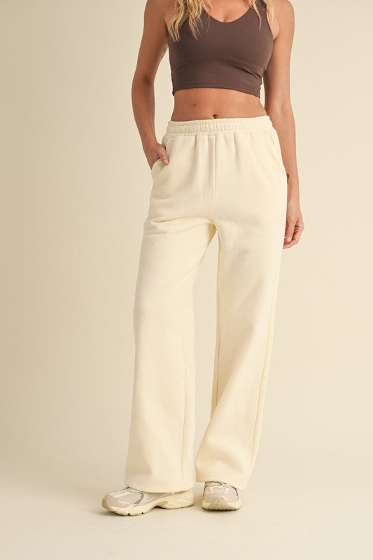 Cream Flare Sweatpants