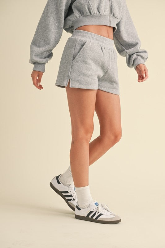 Cozy Grey Sweatshorts