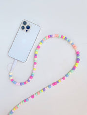 Pearly White Beaded Phone Charger