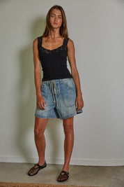 Black Fallen For Lace Tank