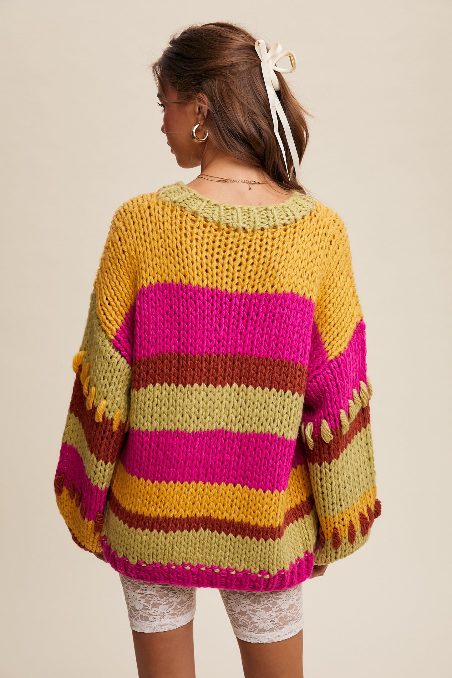 Multicolor Crochet Sweater