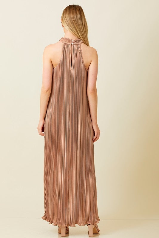 Champagne Cross Front Maxi Dress