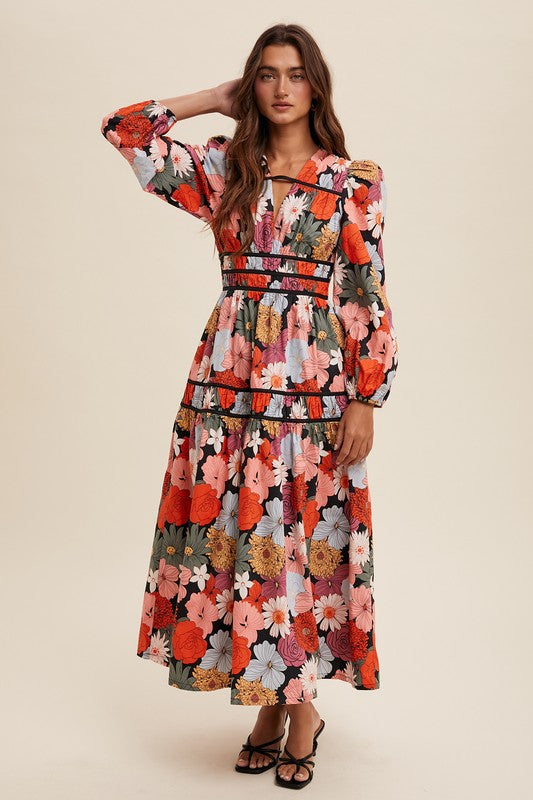 Floral Print Maxi Dress