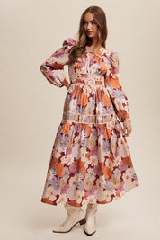 Red Floral Maxi Dress