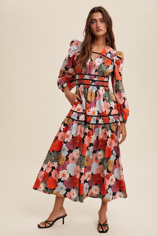 Floral Print Maxi Dress