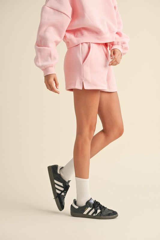 Cozy Pink Sweatshorts