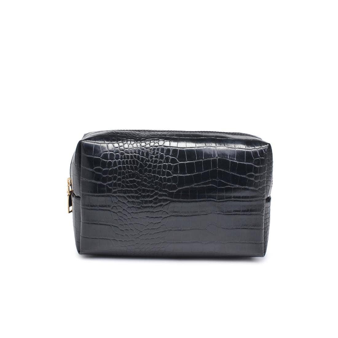 Black Croc Cosmetic Pouch