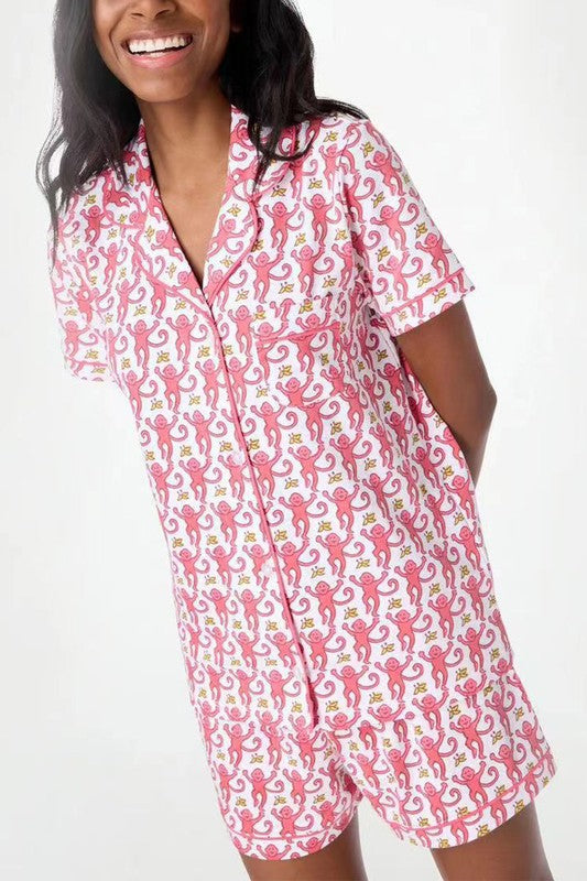 Pink Print PJ Set