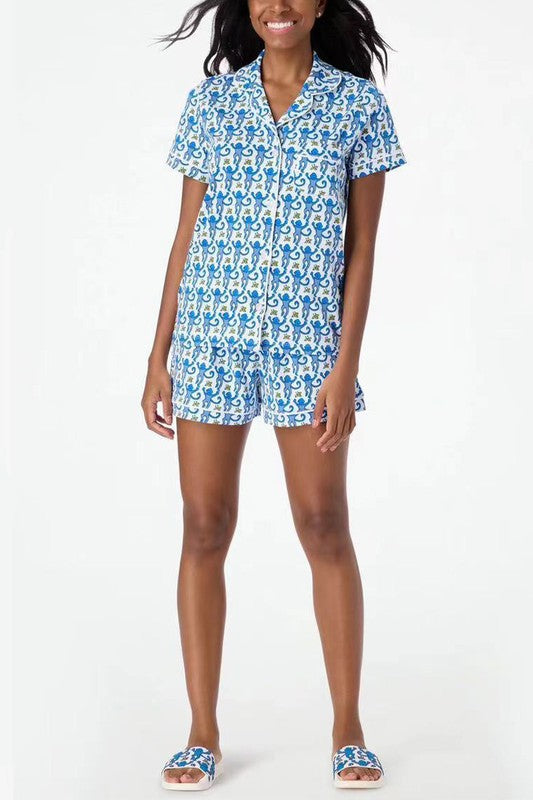 Blue Print PJ Set