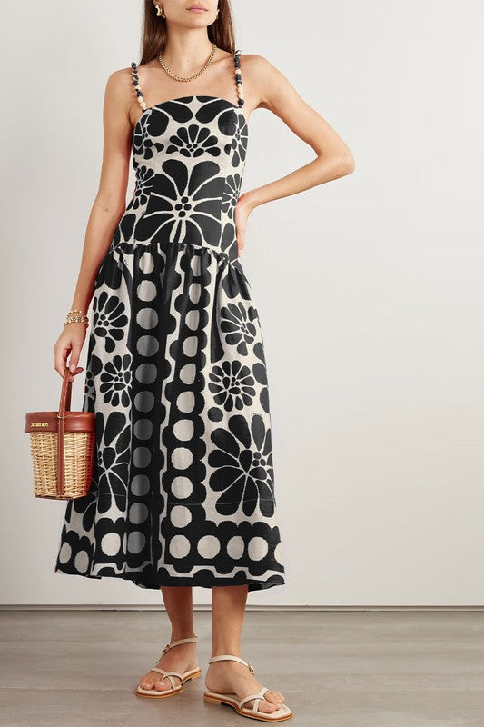 Black Printed Maxi Dress