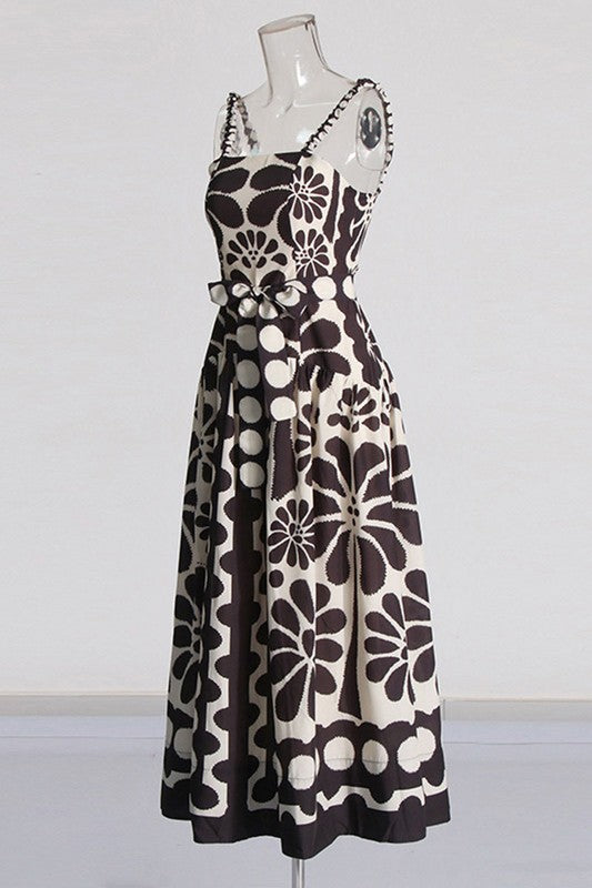 Black Printed Maxi Dress