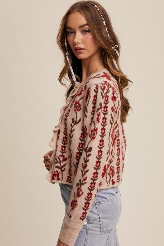 Tan Button Front Cardigan