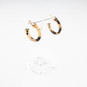 Tortoise Shell Small Hoop Earrings