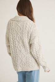 Heather Grey Front Pocket Oversized Cardigan