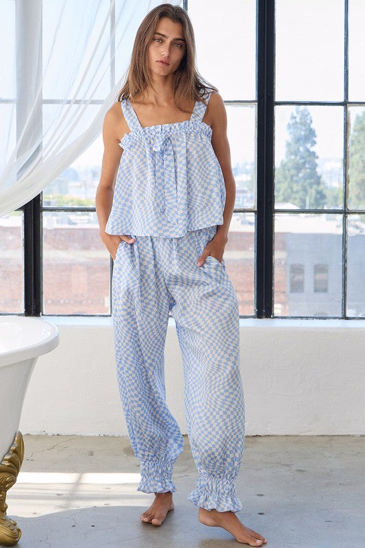 Blue Checker Set