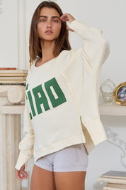 Cream 'CIAO' Long Sleeve Top