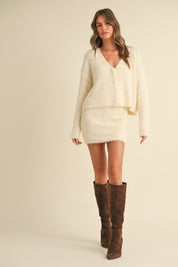 White Top & Skirt Set