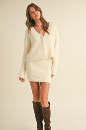 White Top & Skirt Set