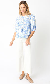 Blue & White Helen Top