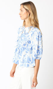 Blue & White Helen Top