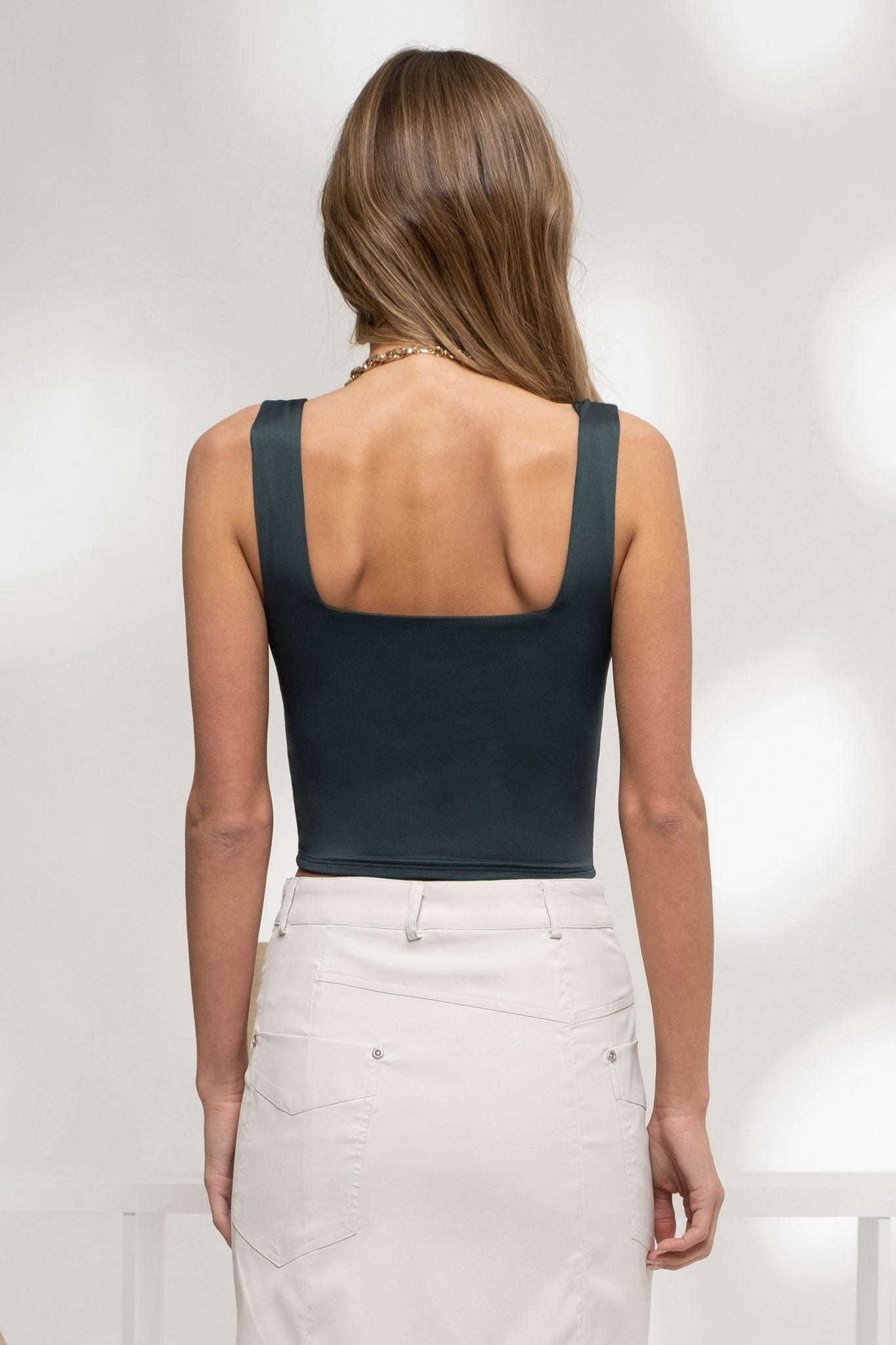 Green Squared Tank Top