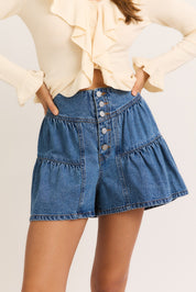 High Waist Flare Shorts