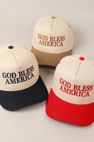 God Bless America Hat - Navy