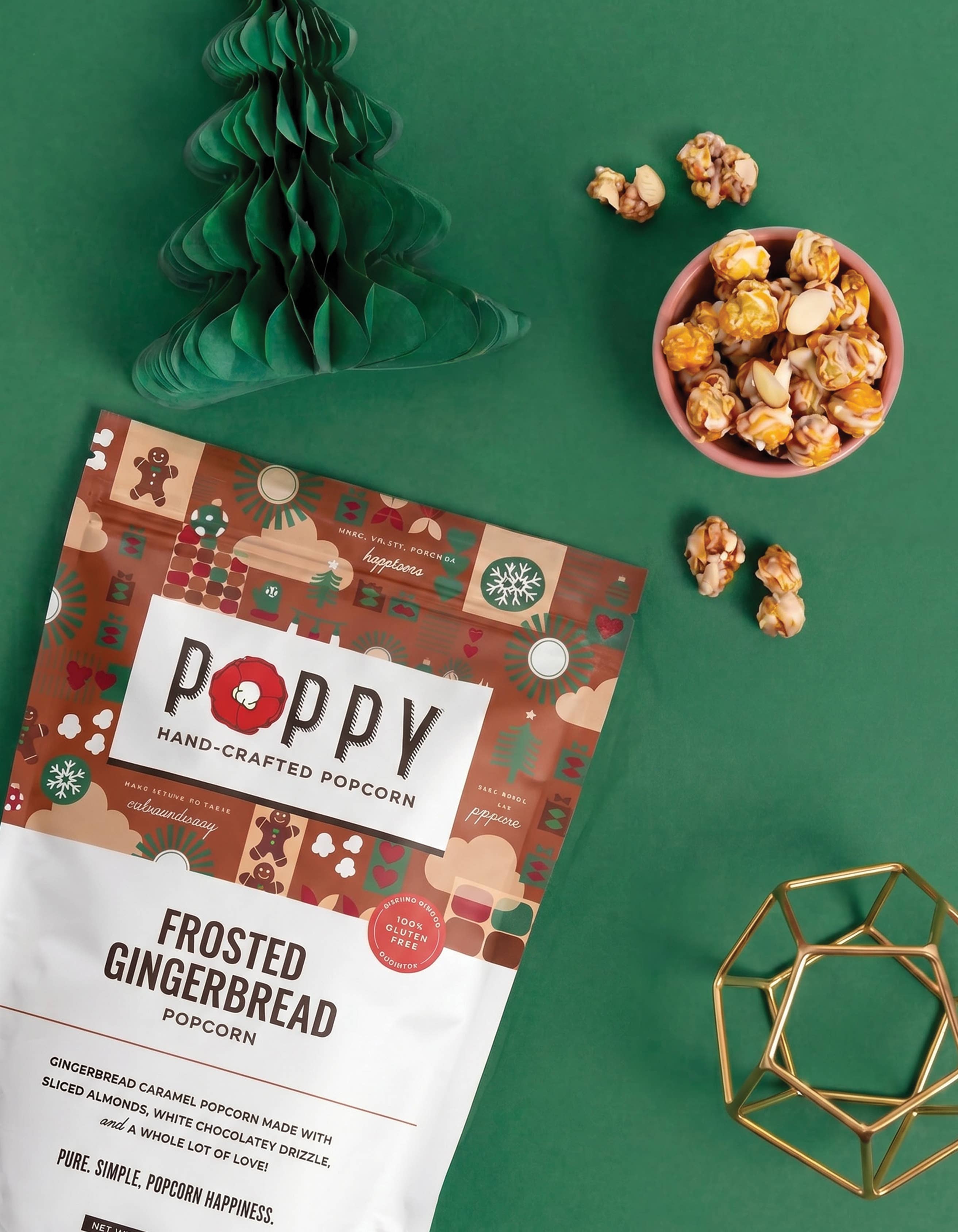Frosted Gingerbread Popcorn Market Bag