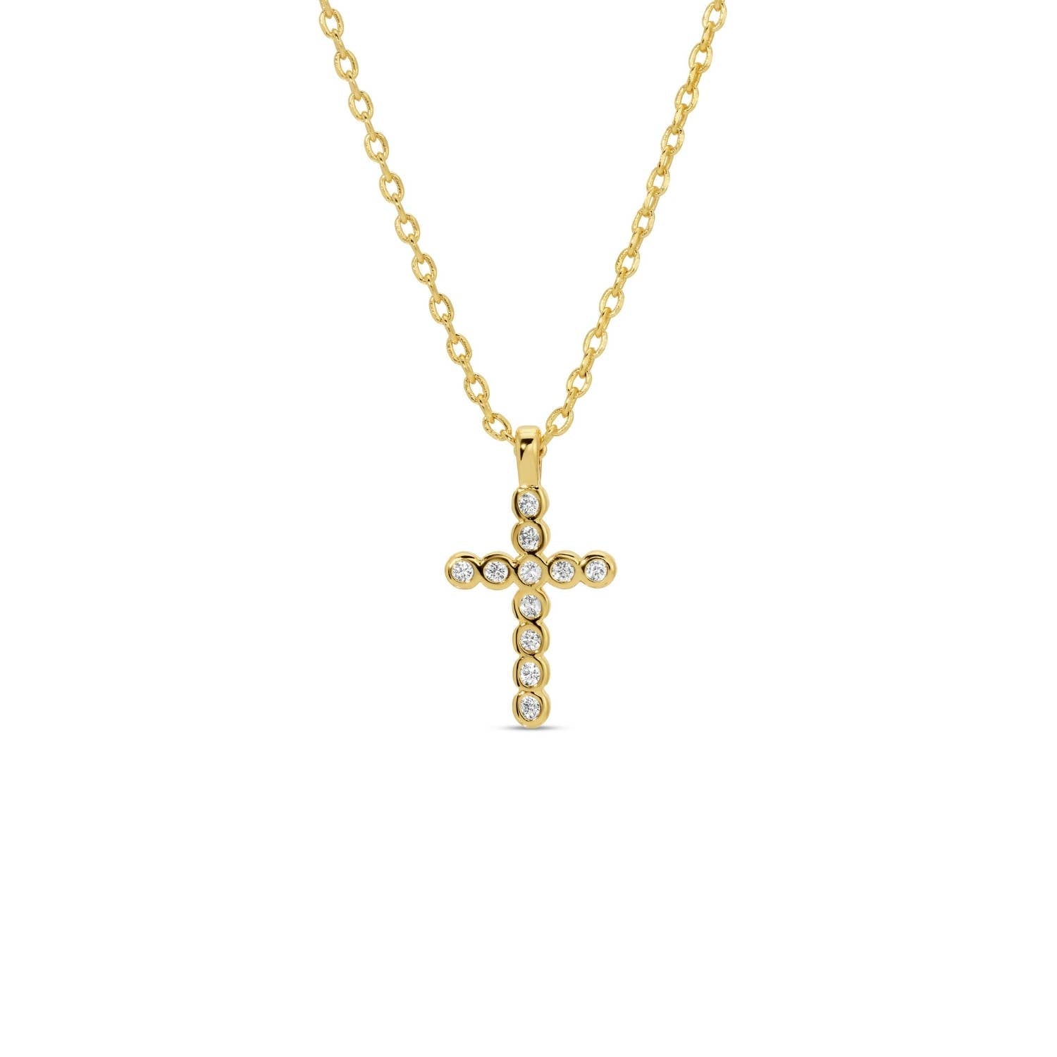 Delicate Cz Cross Pendant