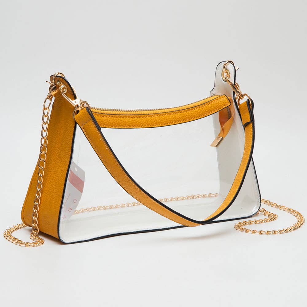 Transparent Hand Bag / Baguette Bag / Crossbody Bag
: Silver