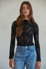 Black Layering Long Sleeve Top