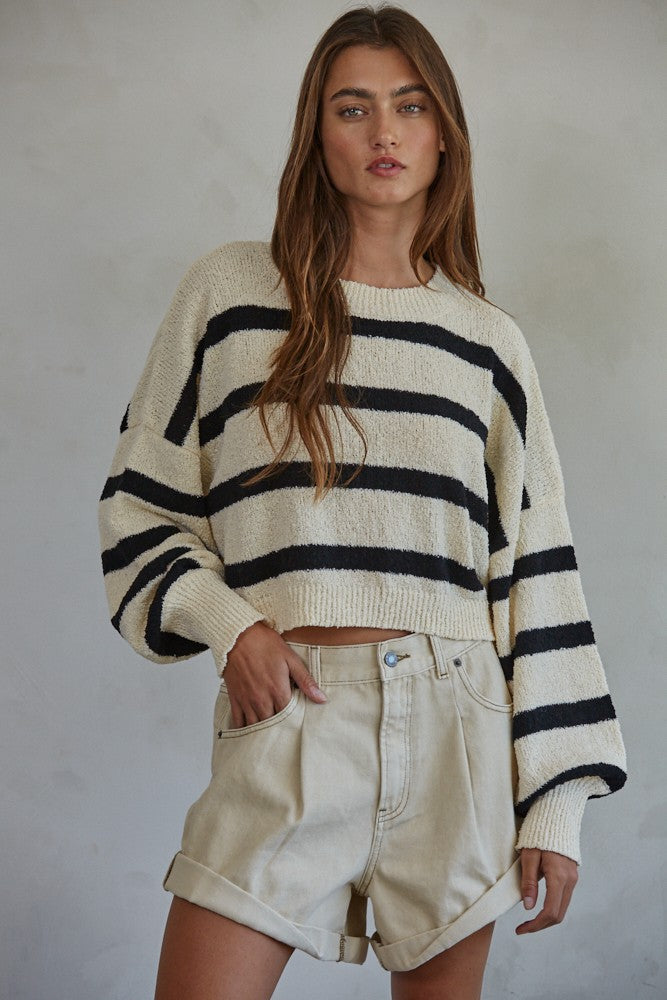 Black Striped Sweater