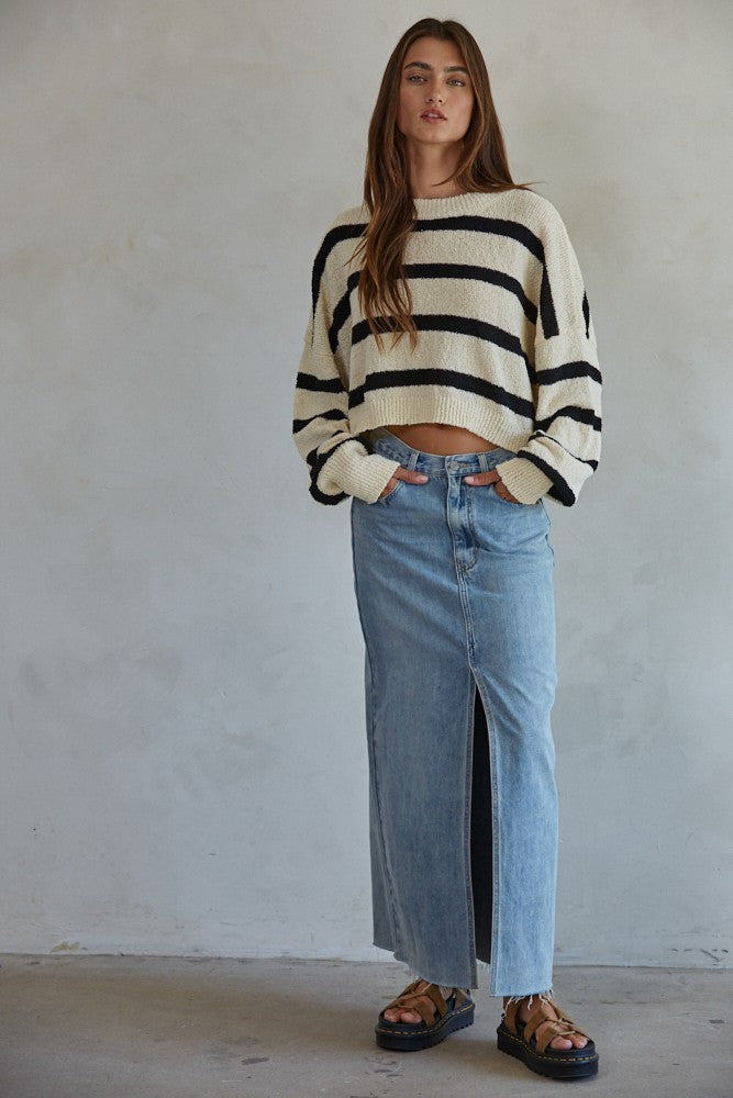 Black Striped Sweater