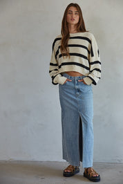 Black Striped Sweater