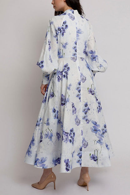 Blue Floral Maxi Dress