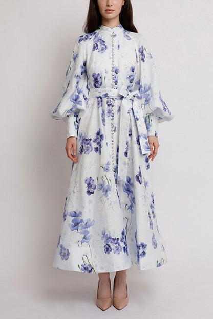 Blue Floral Maxi Dress