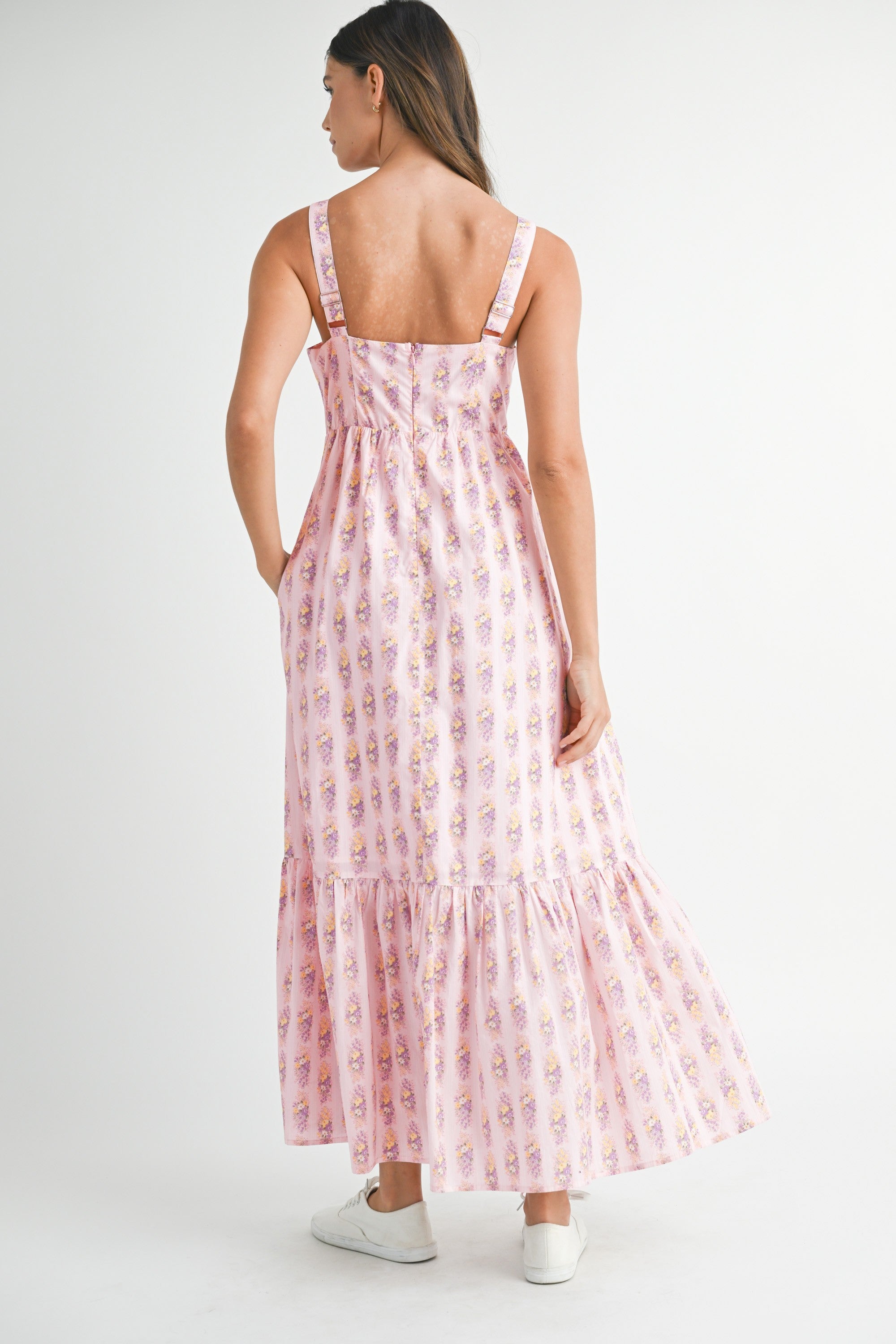 Pink Floral Maxi Dress