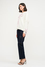 Off White Braided Bow Sweater