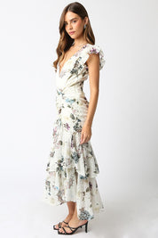Floral Ruffle Maxi Dress